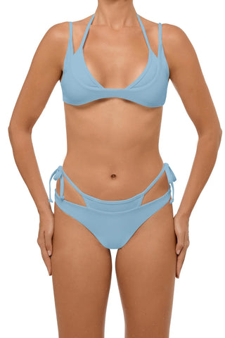 C1055# COBUNNY Cutout Bralette High Waist Bikini Sets