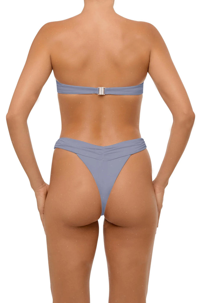 C1057# COBUNNY Bandeau Top High Cut High Waist Bottom Bikini Sets