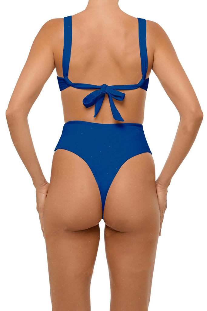 C1058# COBUNNY Bandeau Top High Cut High Waist Bottom Bikini Sets