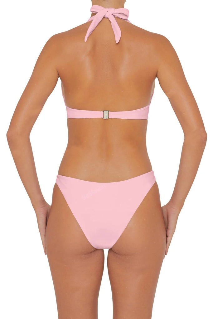 C1016# Printed Tie,Back High Cut Triangle Bikini Sets