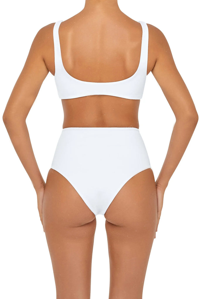 C1034# Printed Brazilian Triangle Backcross String Mid Rise Bikini Sets