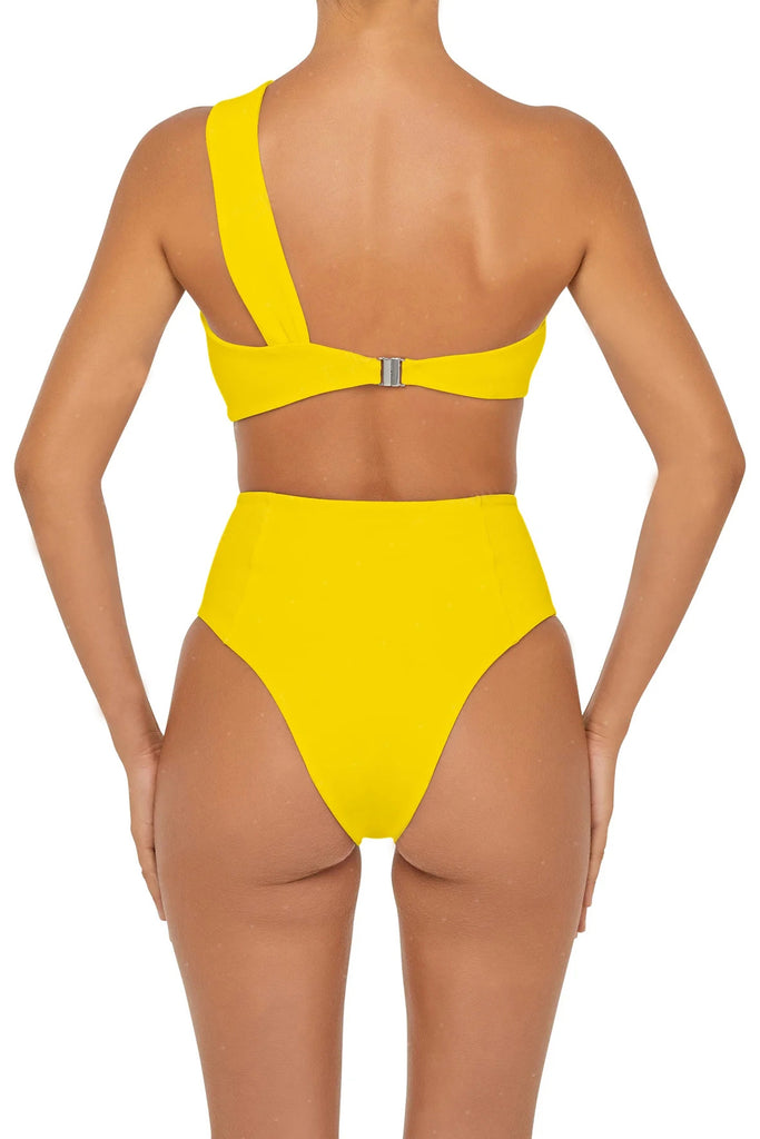 C1036# String Back Brazilian Triangle & 3/4 Pucker 3 Pieces Bikini Set