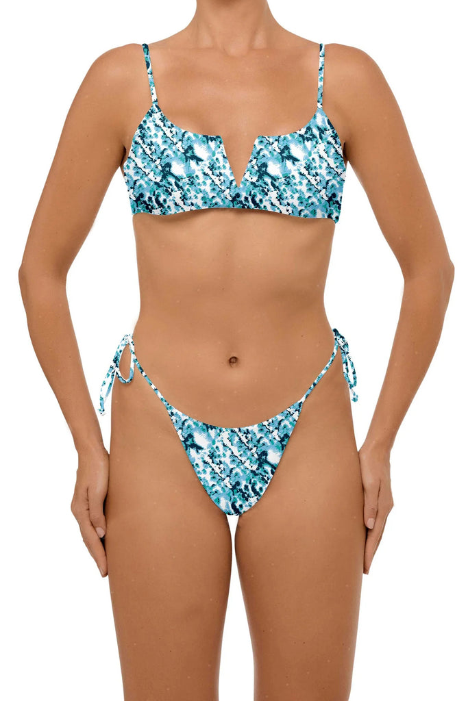 C1044# COBUNNY Bandeau Top High Cut High Waist Bottom Bikini Sets
